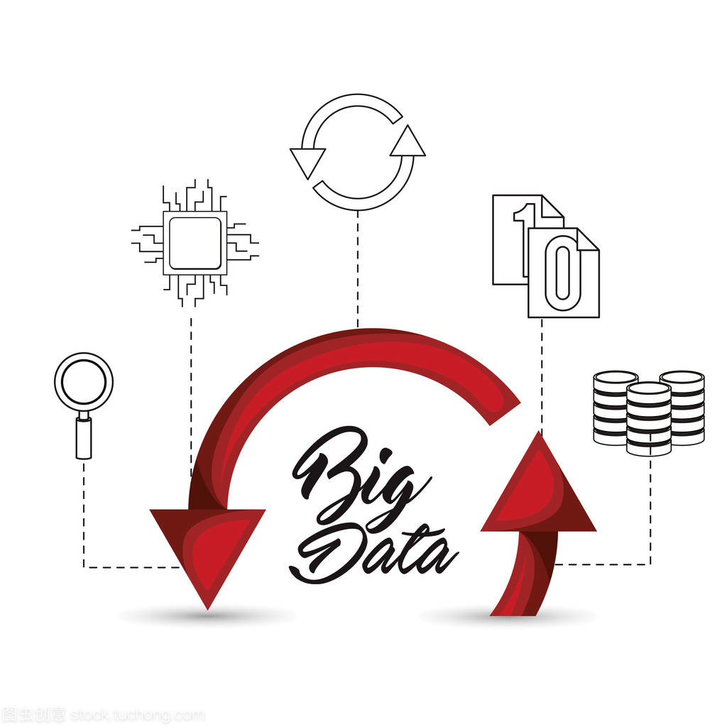 大数据相关图标图像与数据处理